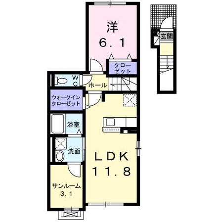 サリーチェ唐津の物件間取画像